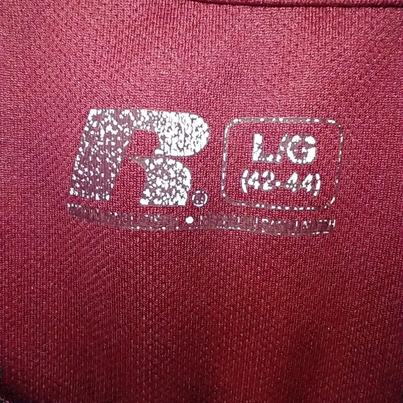 Russell Arkansas Razorbacks Short Sleeve Polo Shirt Men's sz Large. - Picture 4 of 7